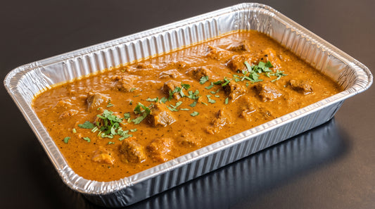 Lamb Madras (spicy coconut lamb curry) catering tray from Arun's Indian Kitchen